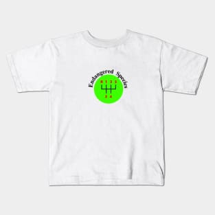 Endangered Species gear shift logo Kids T-Shirt